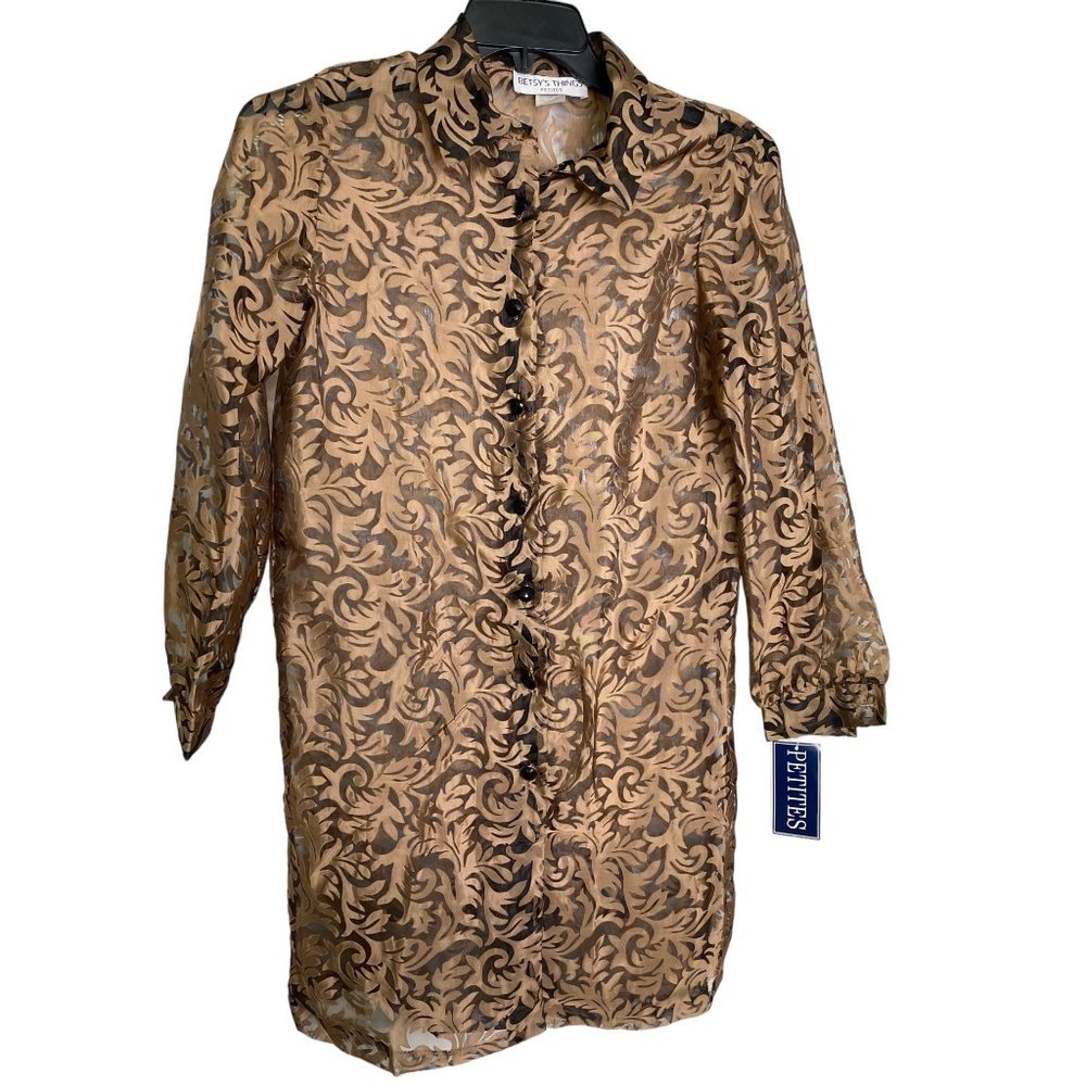 Betsy's Things NWT Vintage Gold and Black Dress Fairycore Whimsigoth Size 6P